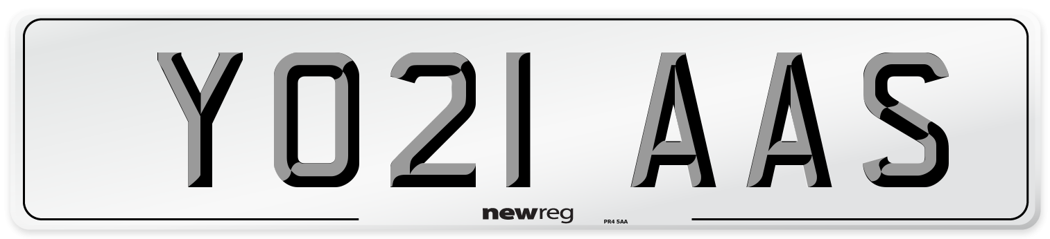 YO21 AAS Number Plate from New Reg